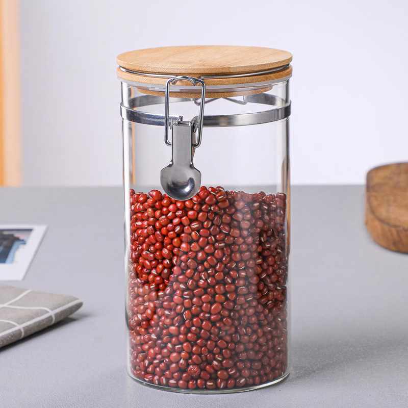 30 oz Clear Canister with Clamp Lid