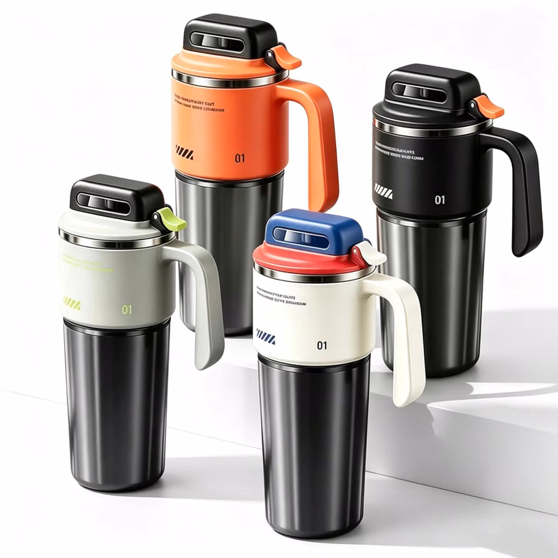 32OZ Stainless Steel Insulated Dual Drink Tumbler With HandleFor Car&Office&Home&Travel
