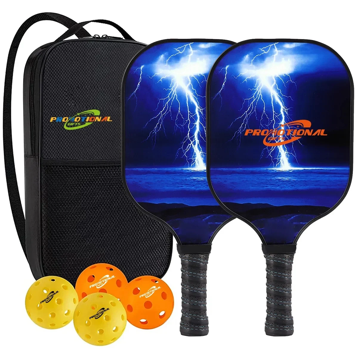 Comfort Grip Pickleball Paddles Set with Table Tennis Bag 1