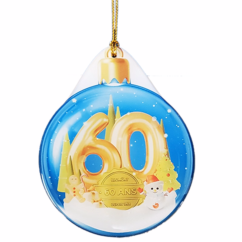 Custom Shatterproof Holiday / Christmas Ornament / Charm / Tag (Single Sided) from 8.1 - 9 Sq. In.