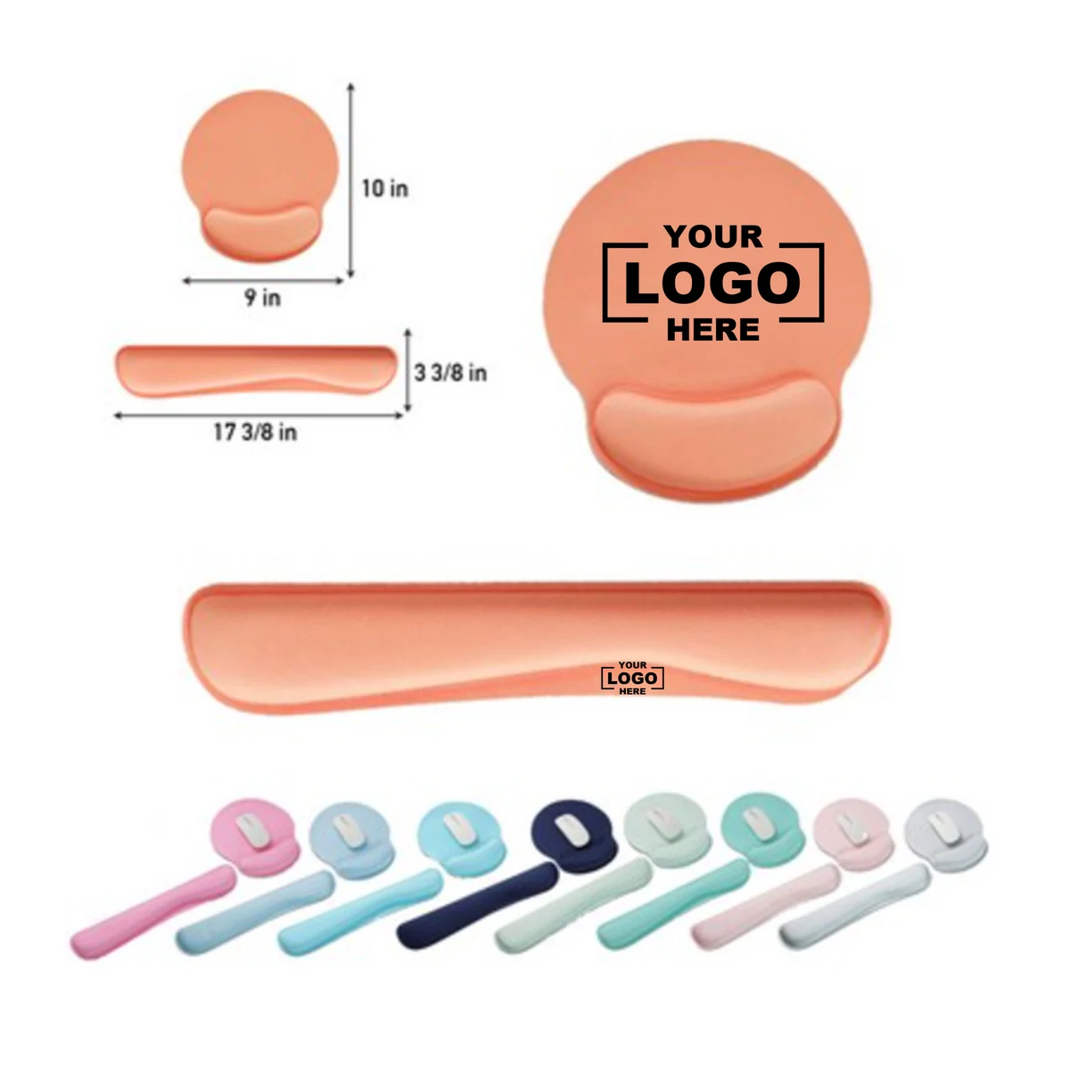 Ergonomic Mouse Pad and Keyboard Wrist Rest Set 1