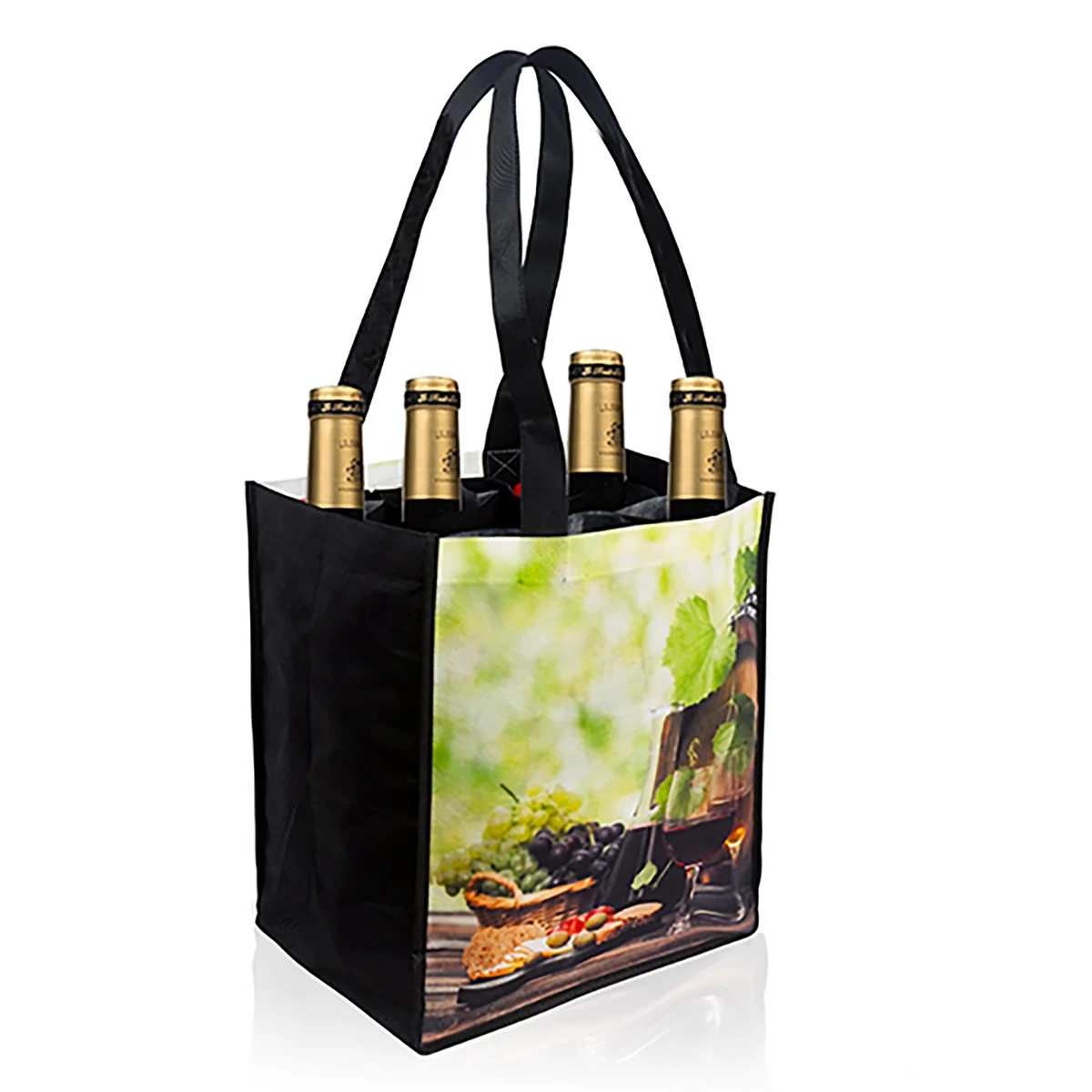 100 GSM PET 6 Bottle Wine Tote 1