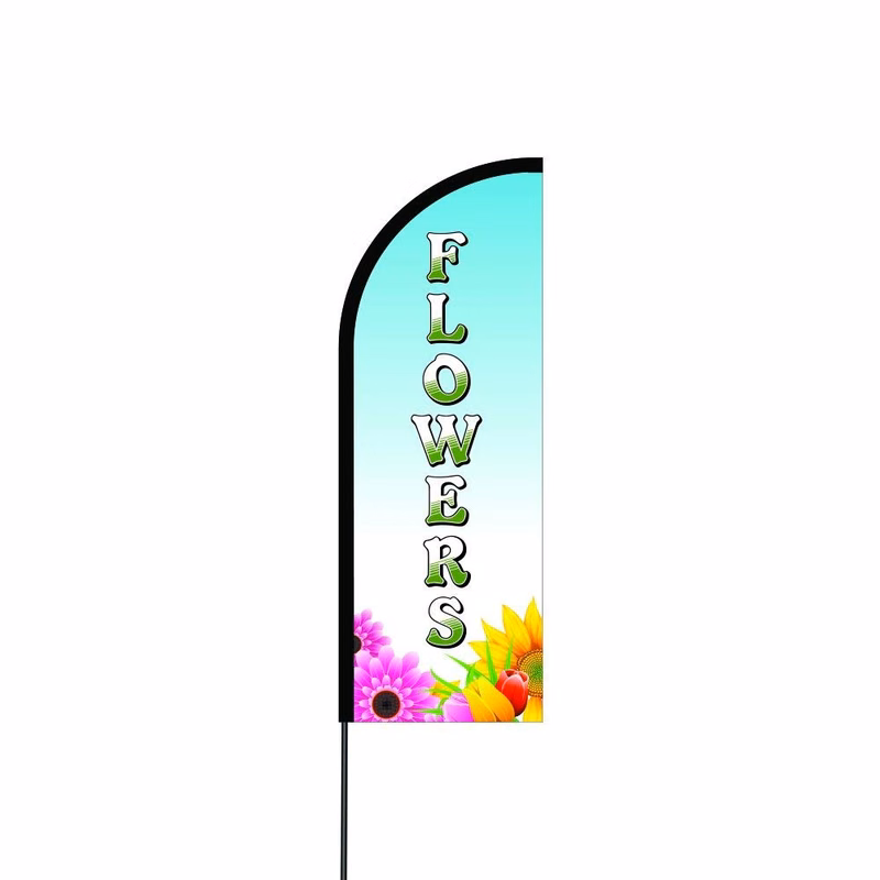 Flowers Flag Kit 11' Feet Feather Flag Sign Outdoor Banner
