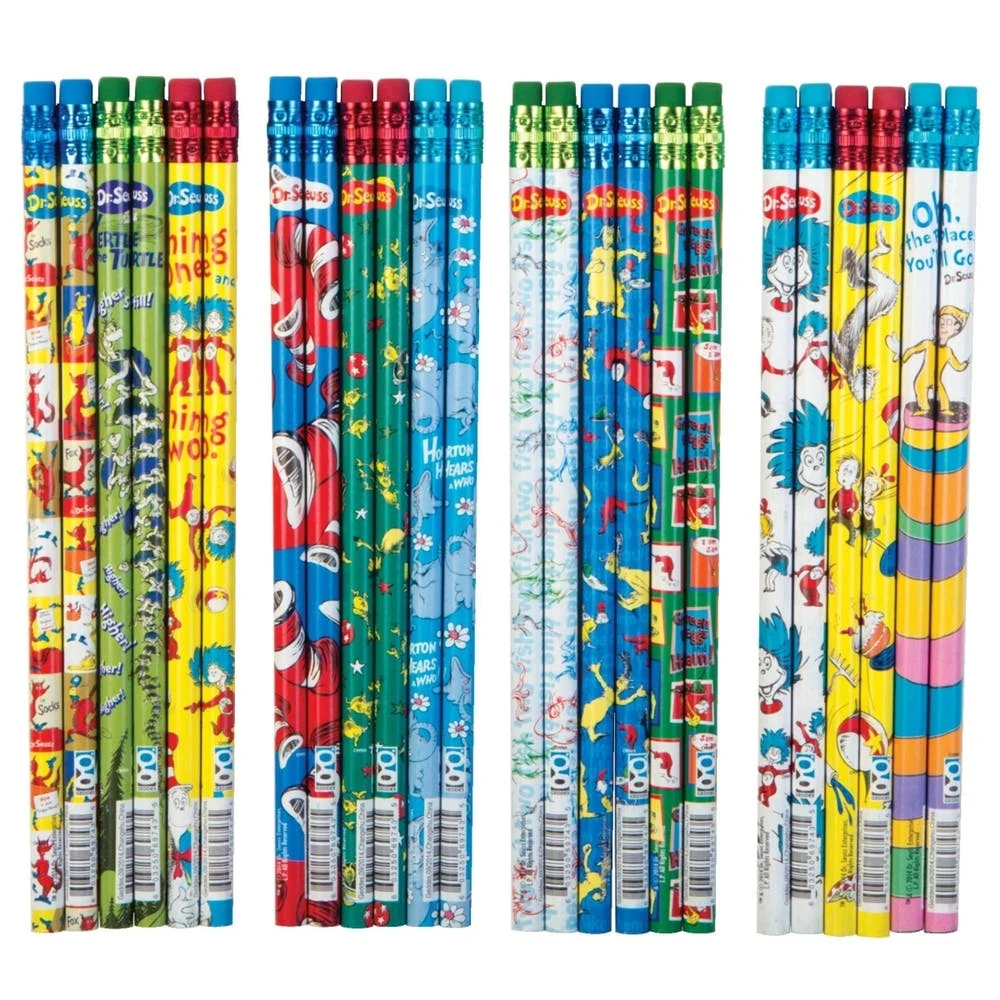 Dr. Seuss #2 Pencils - 72 Count 12 Designs 1