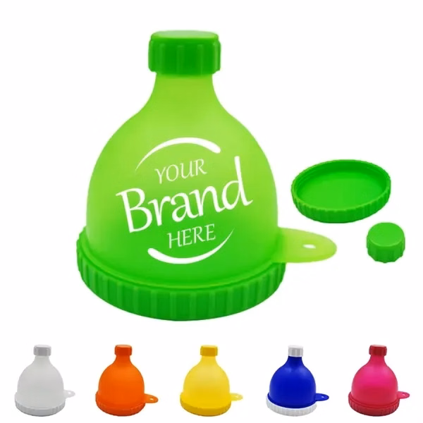 Custom Protein Powder Funnel Container With 2 Lids — 3.38 oz Dual Seal Holder