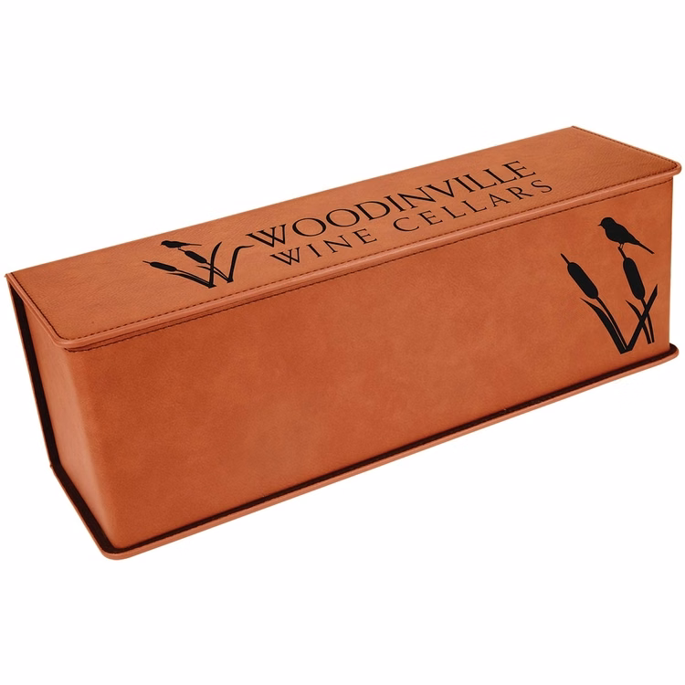 Rawhide Leatherette Single Wine Box w/ Tools
