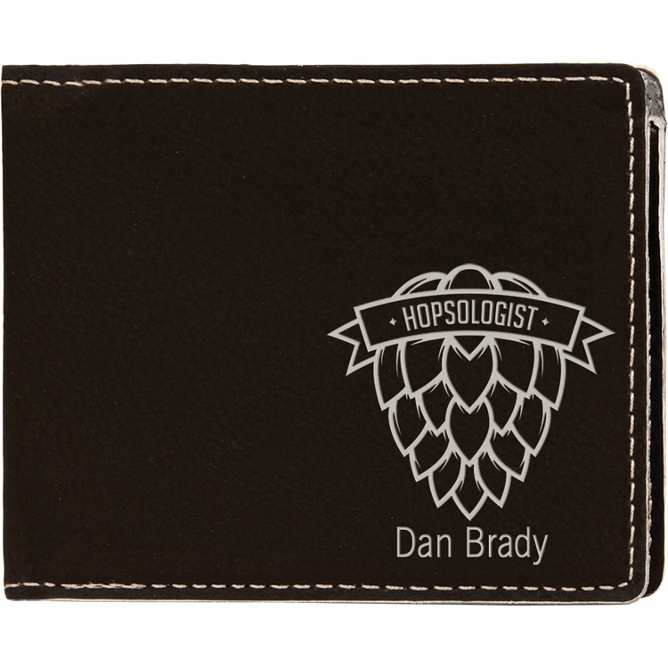 Black Leatherette Bi-Fold Wallet