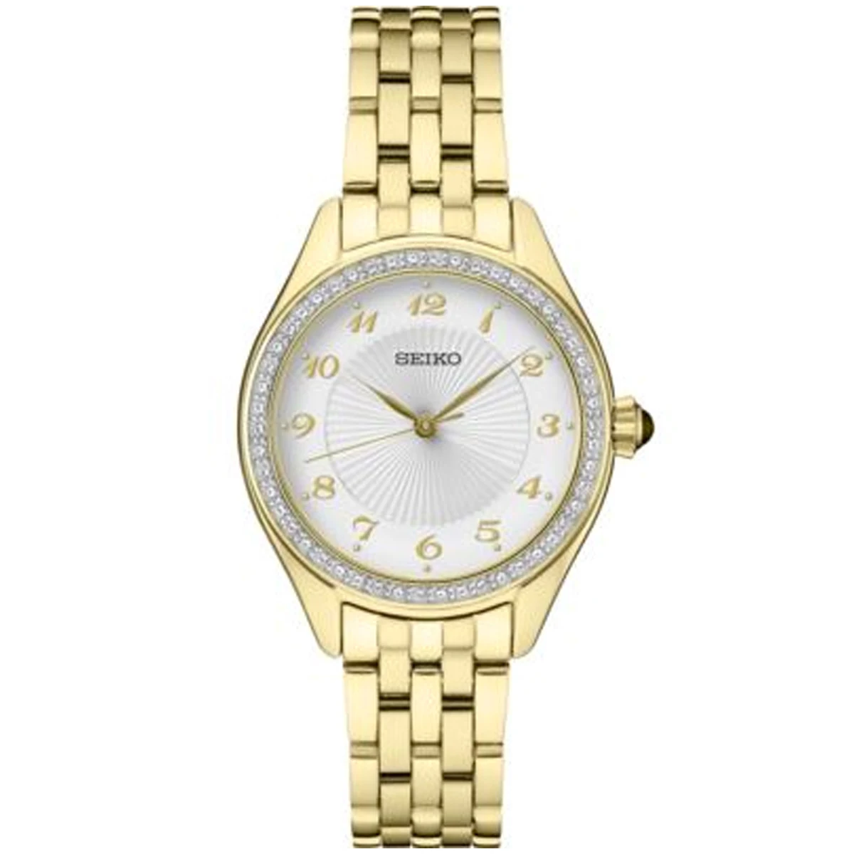 Ladies Crystal Silver Patterned 1