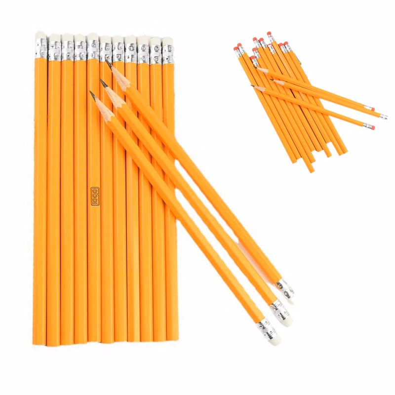 Multifunction Writing Wooden HB Pencils w/ Eraser