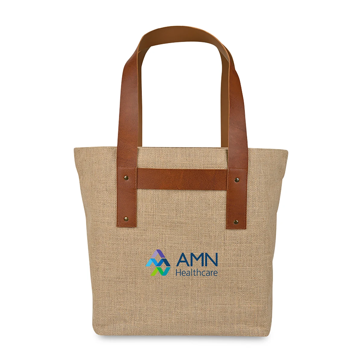 Out of the Woods® Jute T-Strap Tote, custom tote bag with logo imprint 1