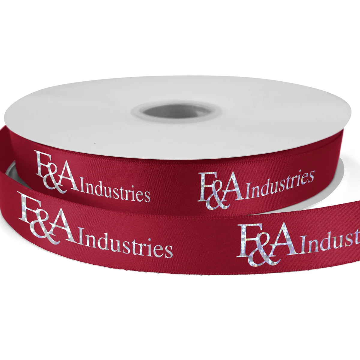 7/8" Bridal Satin Ribbon - 50yd Roll - Foil Print 1