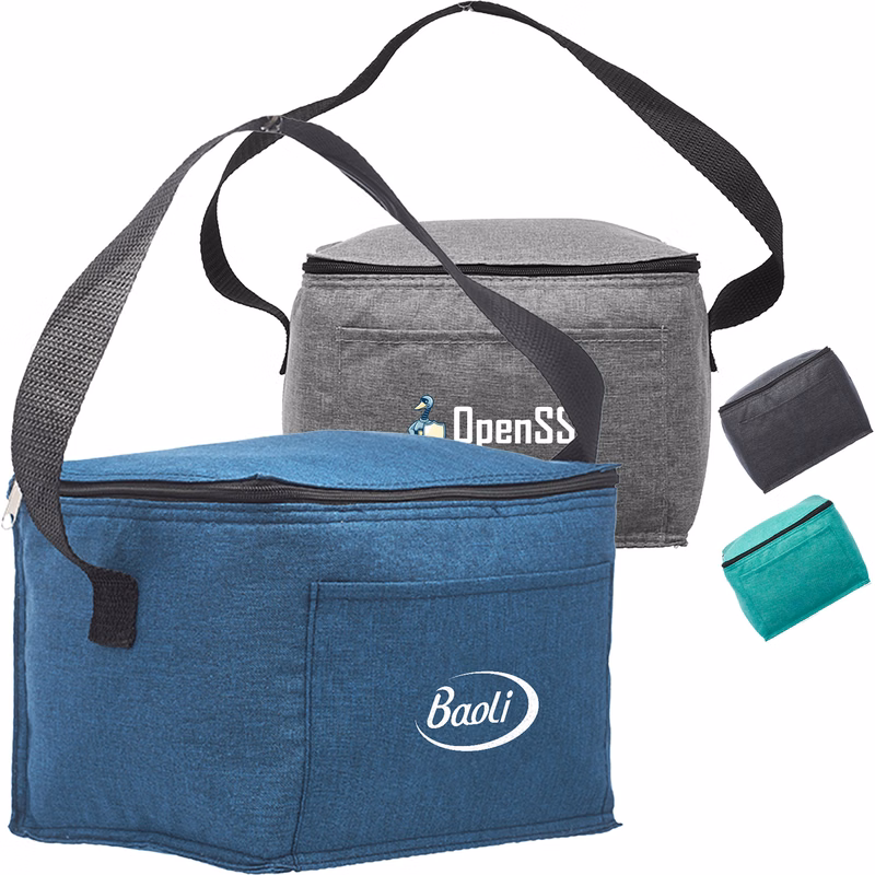 Heathered 6-Can Insulated Cooler Lunch Bag