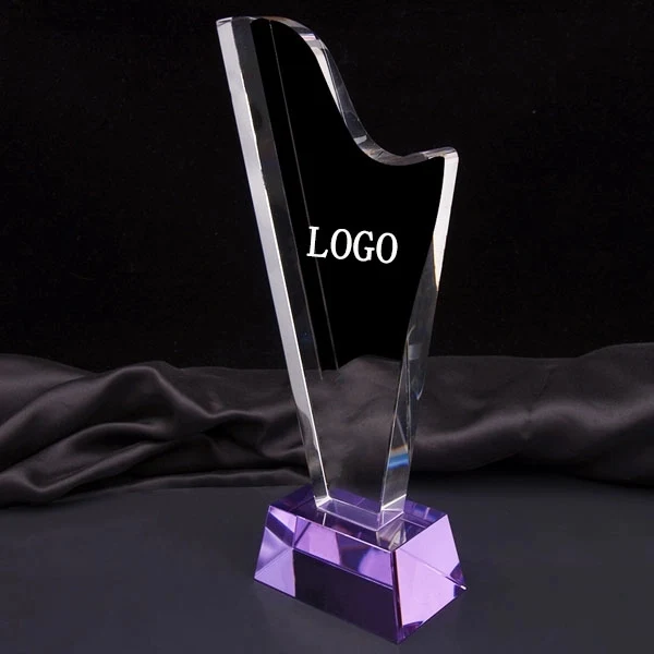 Transparent Purple Crystal Trophy 1