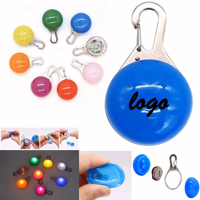 Custom Printed LED Pet Safety Clip-On Glow Pendant