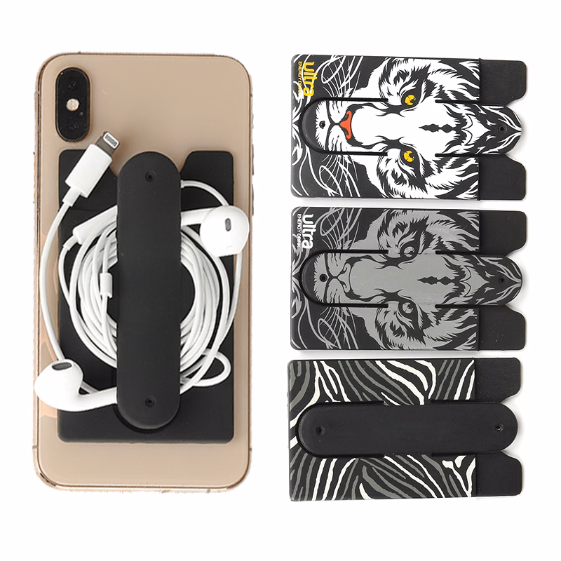 Full Color Silicone Card Holder Phone Stand