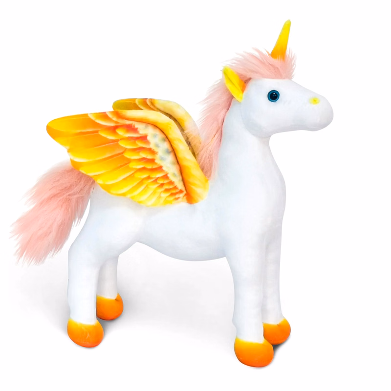 Unicorn with Orange Wings