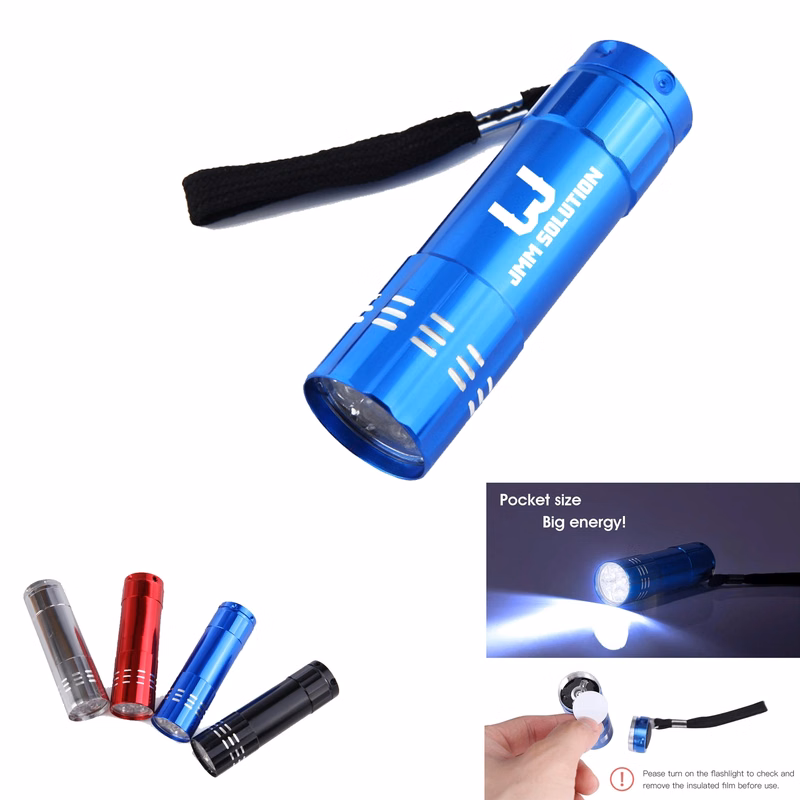 Mini Aluminum 9 LED Flashlight