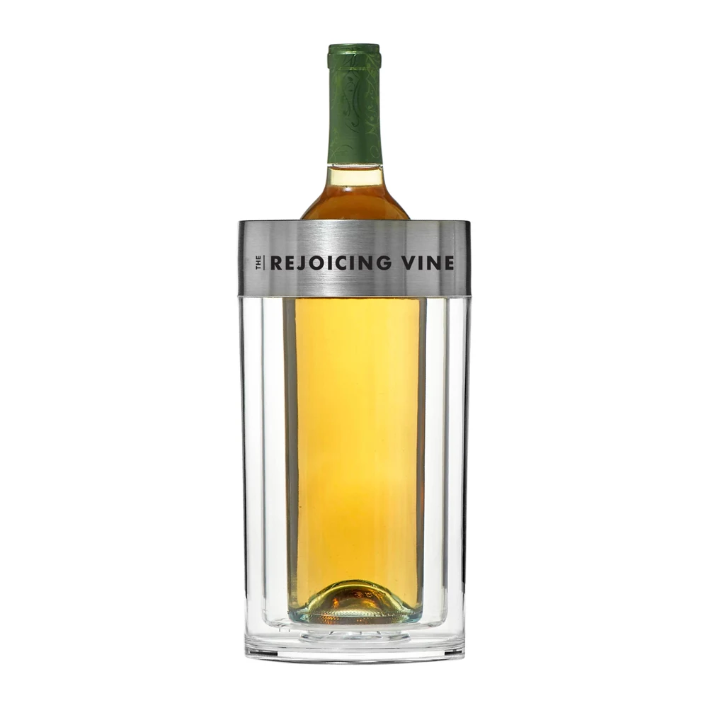 Hybrid Stainless Steel and Acrylic 1-Bottle Wine Chiller 1