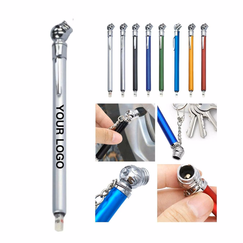 Compact Aluminium Tire Gauge Tool