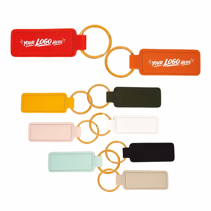 Durable PU Leather Keychain Case with Snap Closure