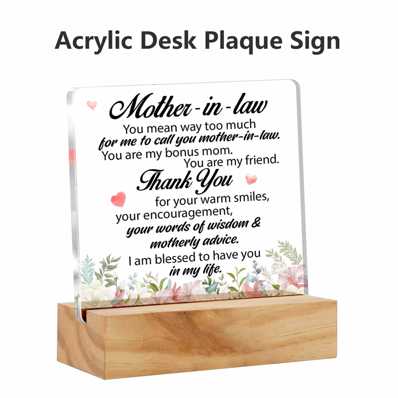 Clear Acrylic Desk Plaque Sign