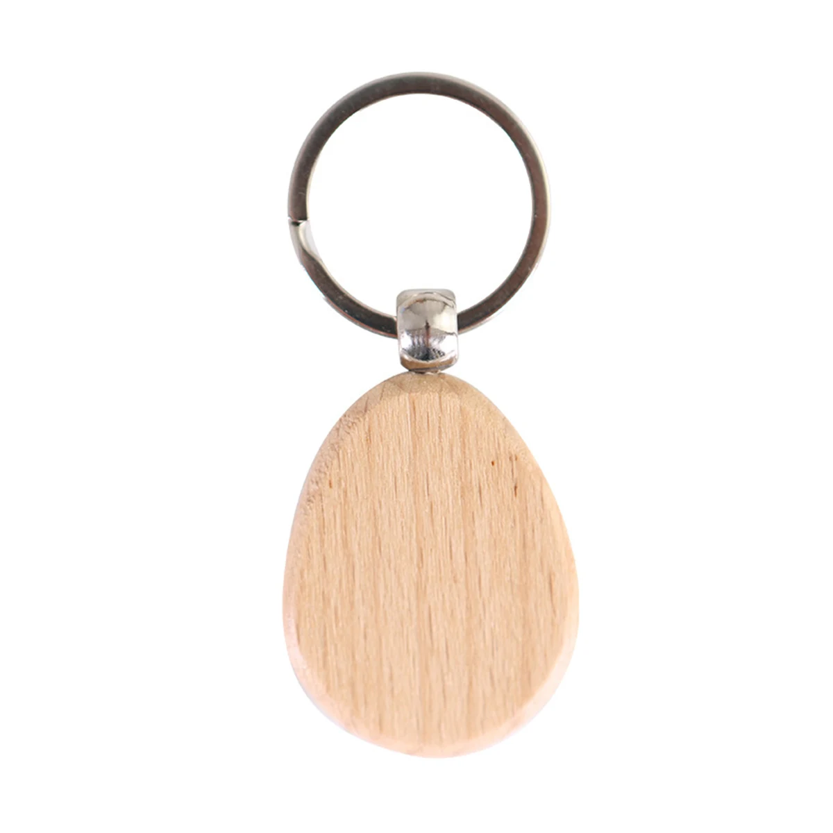 Drop Shaped Wooden Keychain 1