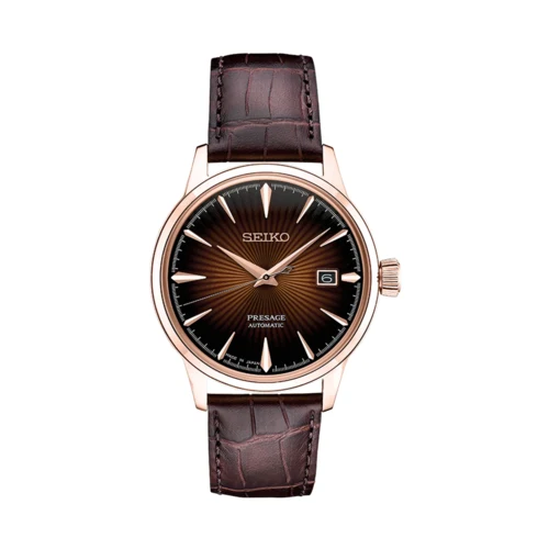 Seiko Men's Presage Brown Leather Watch 1