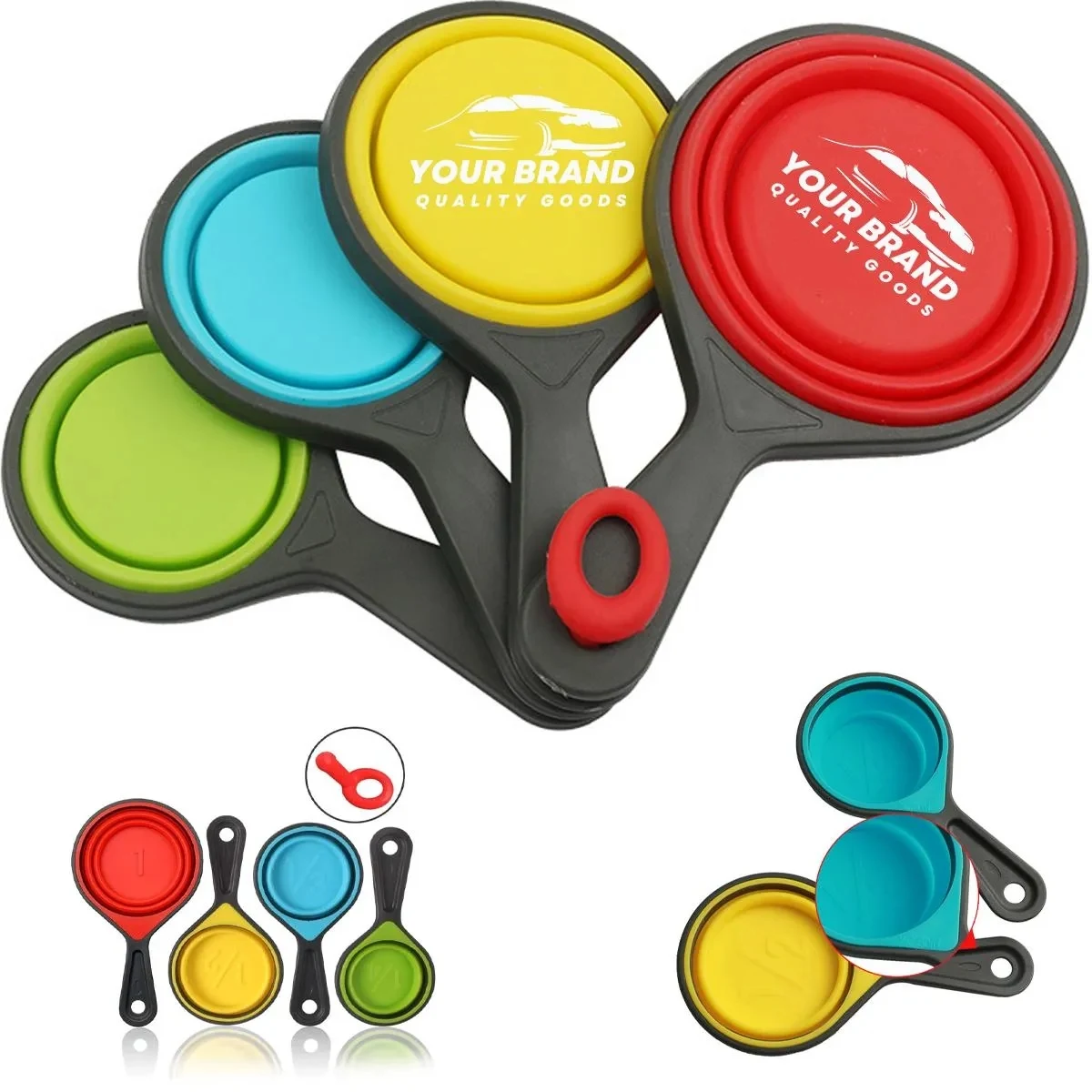 Food Grade Silicone Collapsible Portable Tool Measuring Cup 1