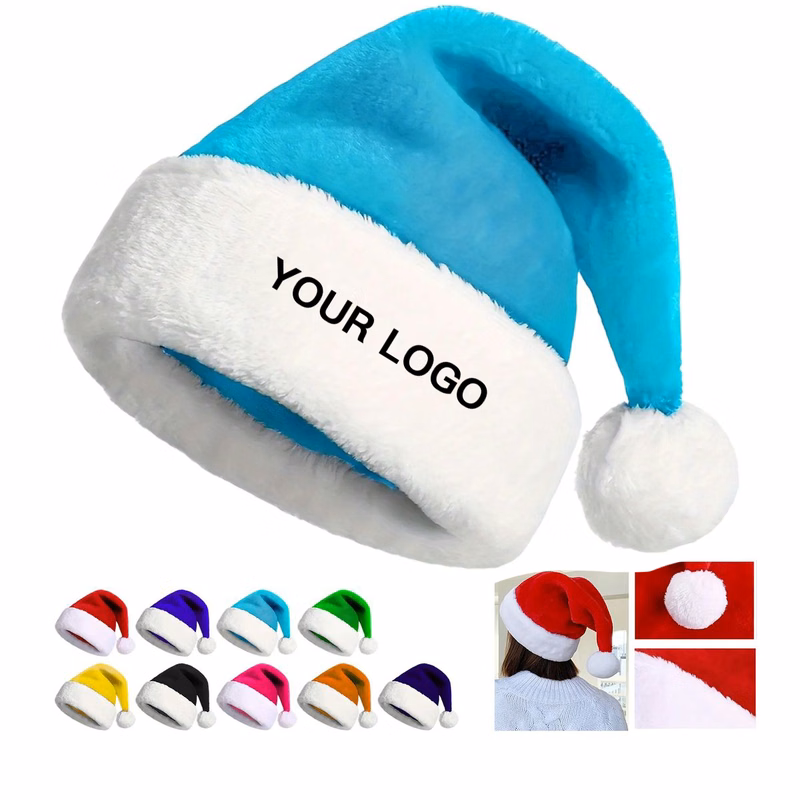 Polyester Christmas Hat with Pom Pom