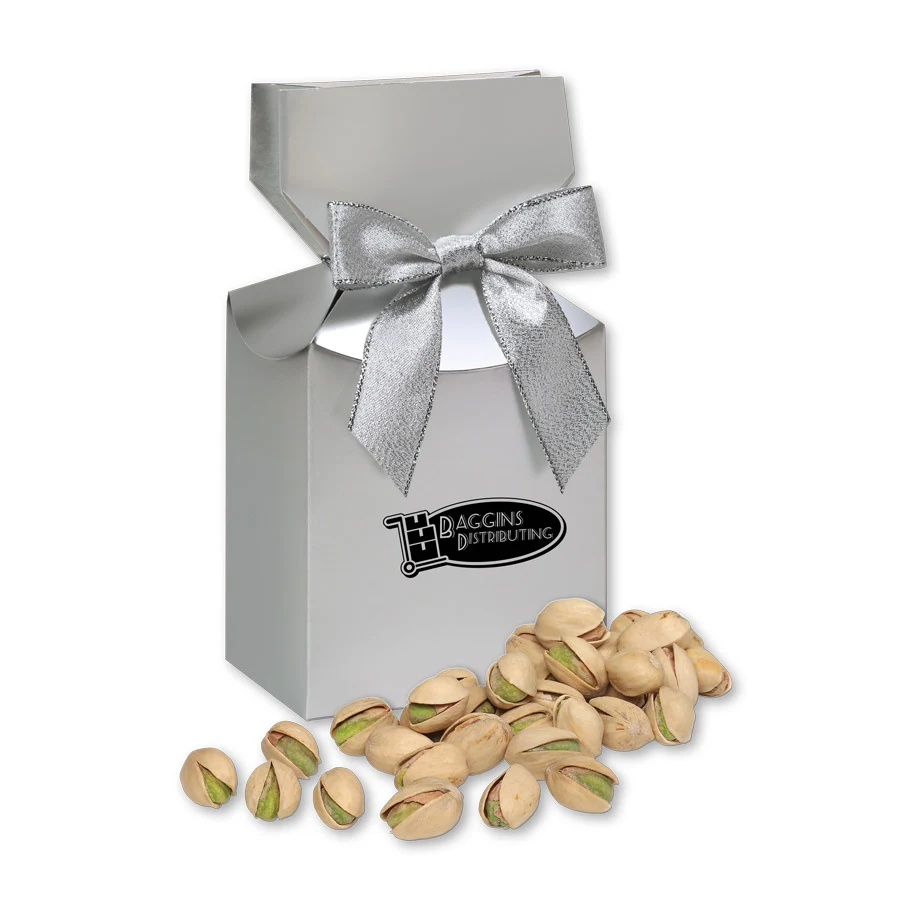 California Pistachios in Silver Premium Delights Gift Box 1