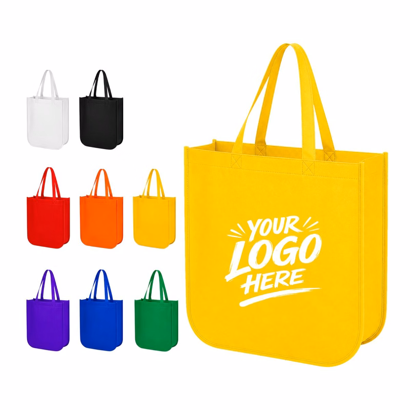 Curved Bottom Laminated Non Woven Promo Tote
