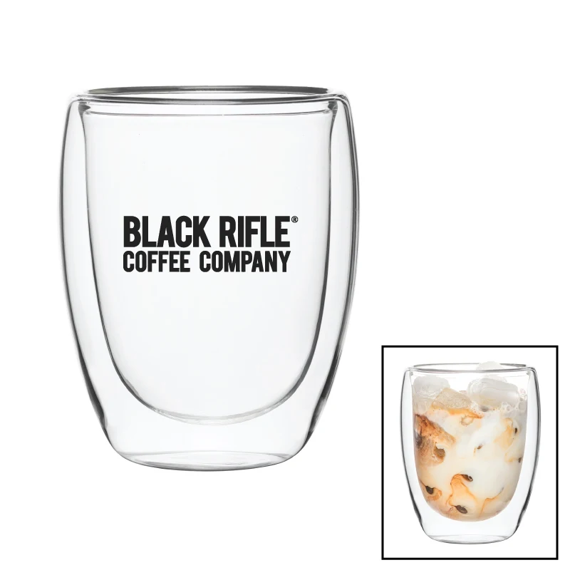 12 oz. Double Walled Latte Glass Mug 1