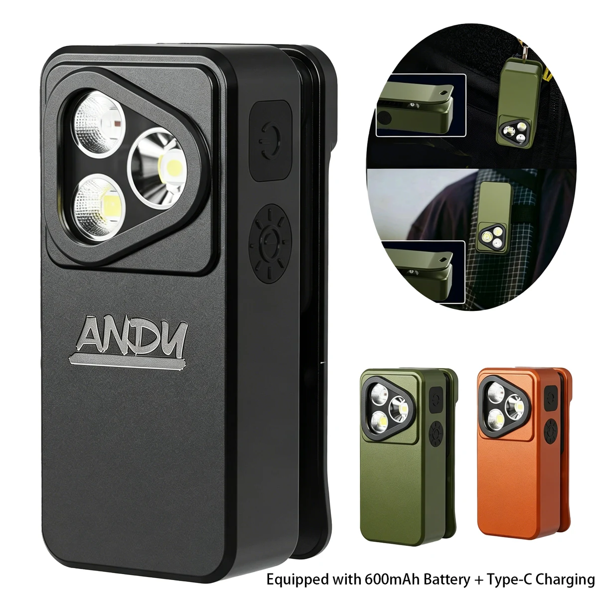 EDC Portable Pocket Clip Flashlight 1
