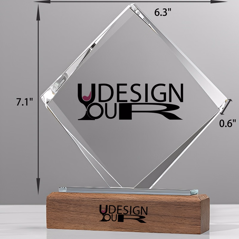 MOQ 3 PCS Meaningful Crystal Memorial Trophy