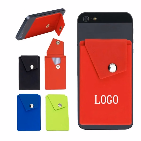Silicone Mobile Phone Pocket with Stand