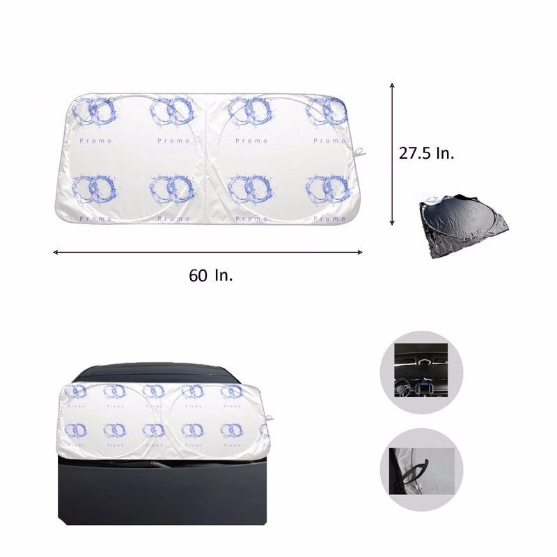 Full Color Sublimation Car Sun Shade 60"L x 27.5"W MOQ 50
