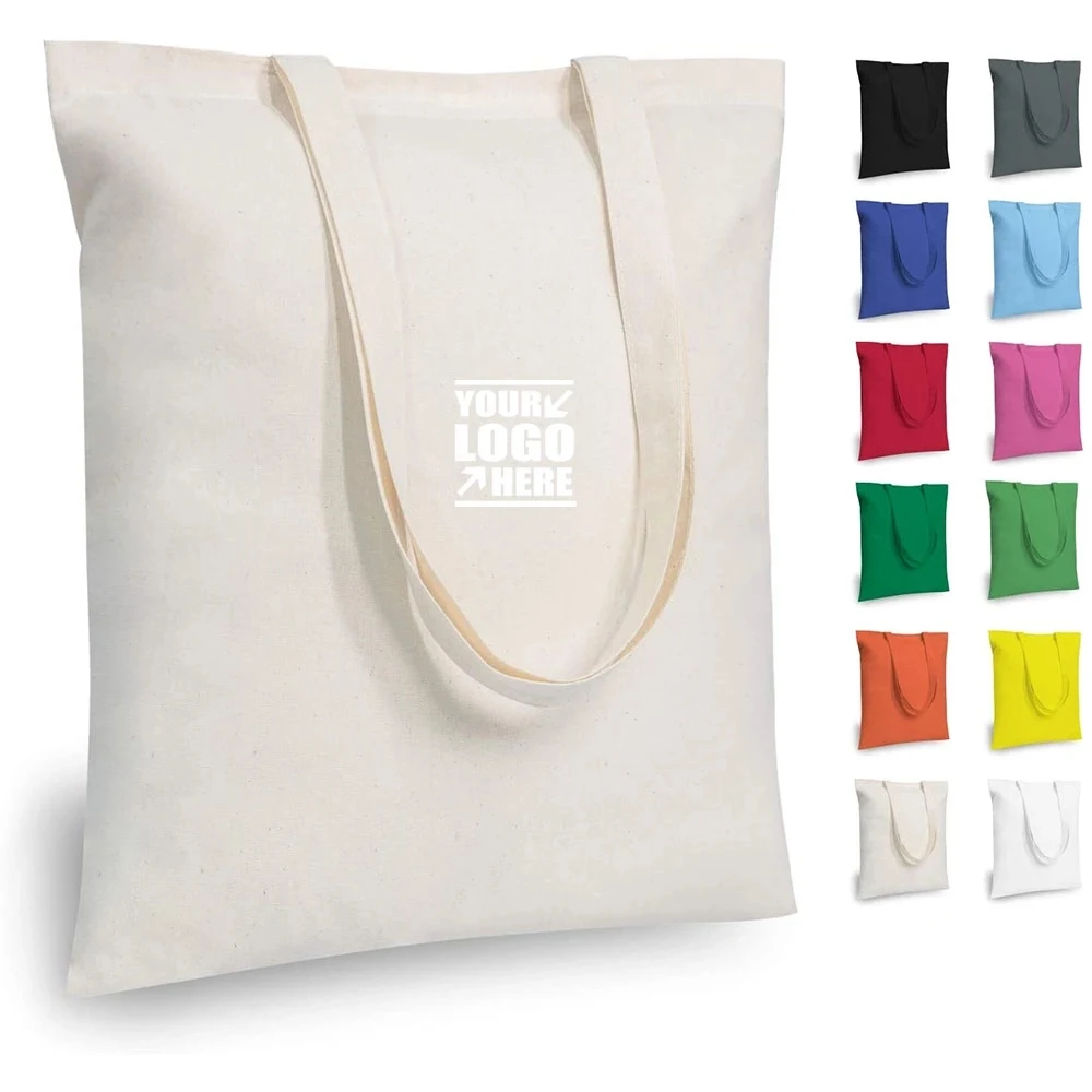 Custom Economical Canvas Tote Bag, custom tote bag with logo imprint 1
