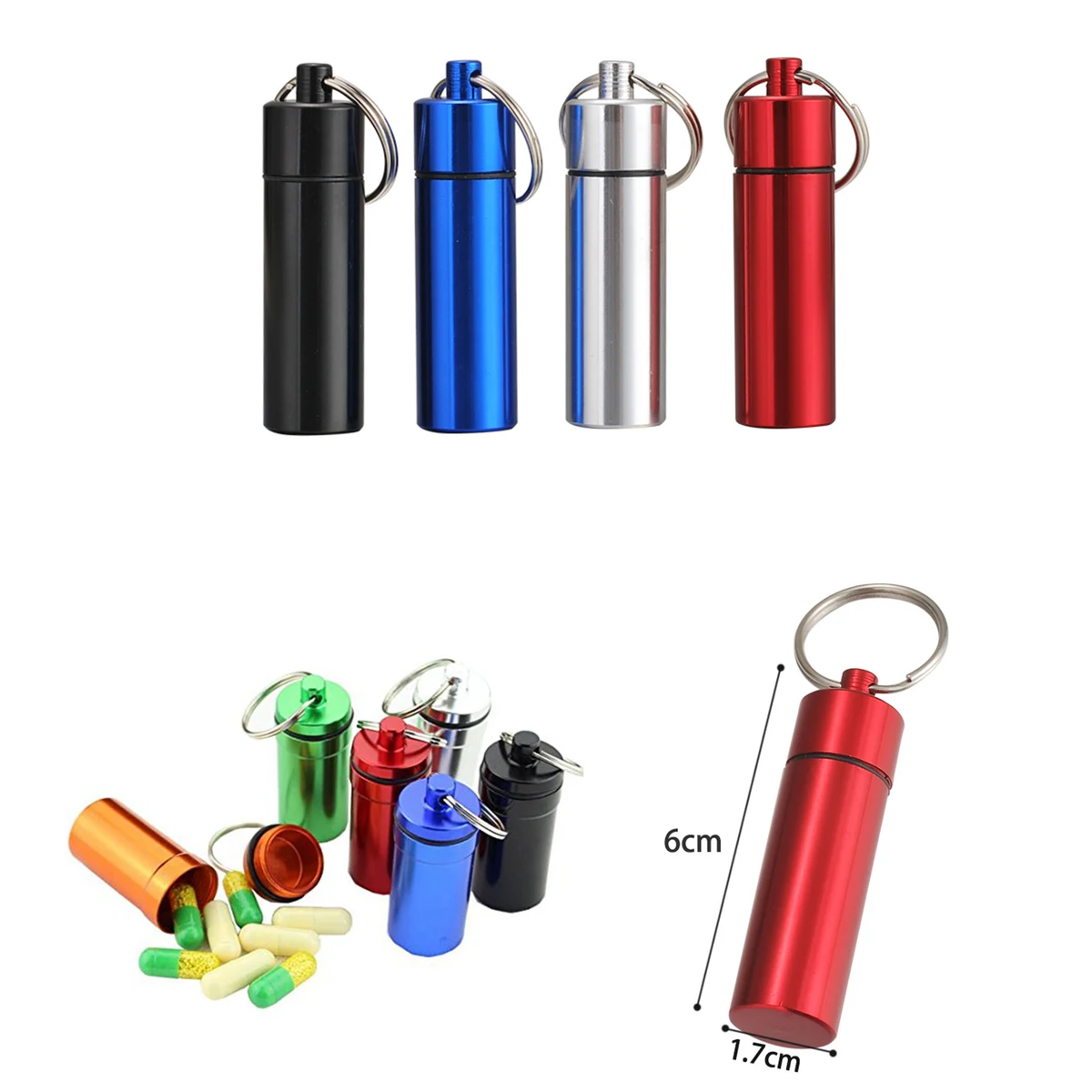 Mini Keychain Pill Holder 1
