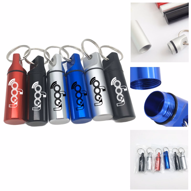 Compact Keychain Storage Capsule