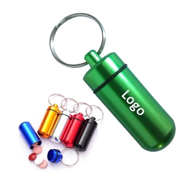 Aluminum Alloy Pill Storage Keychain 1