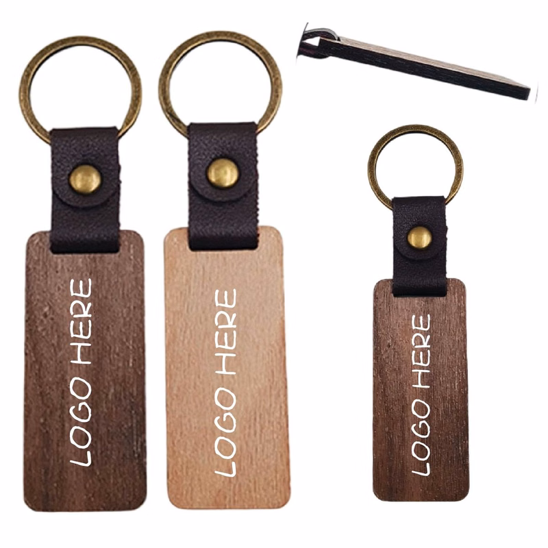 Textured Wooden Keyring