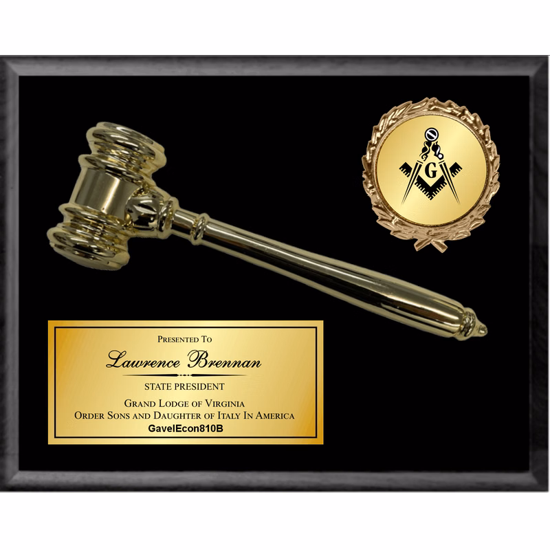 Economy Gavel Plaque -