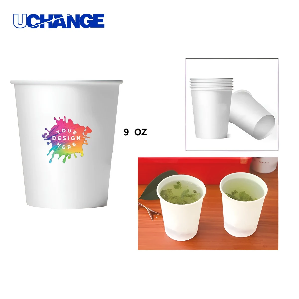 Full Color Custom Disposable Paper Cup Container 1