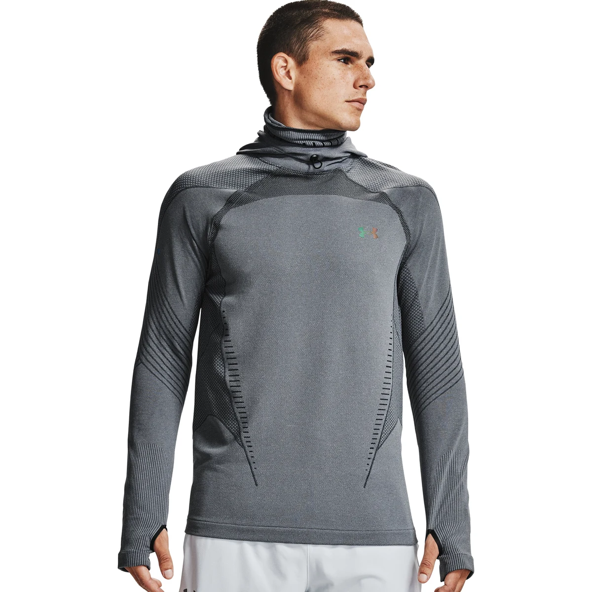 Men's UA RUSH ColdGear Seamless Hoodie, custom hoodie or sweatshirt with logo imprint 1