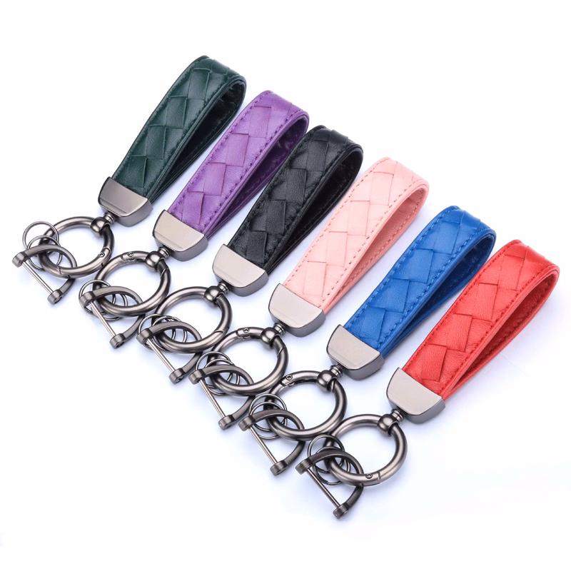 Pu Leather Wristband Keychain