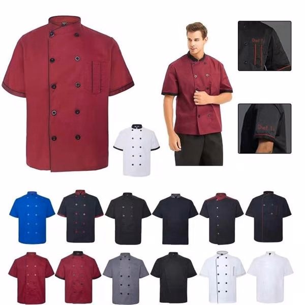 Unisex Short Sleeve Chef Coat Jacket