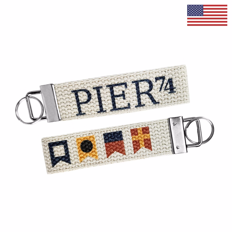 5" Full Color Cotton Key Strap w/ Nickel-Plated Hardware