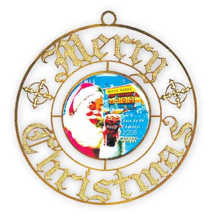Vibraprint® Merry Christmas Holiday Ornament 1