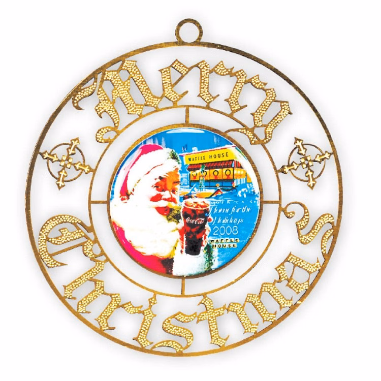 Vibraprint® Merry Christmas Holiday Ornament