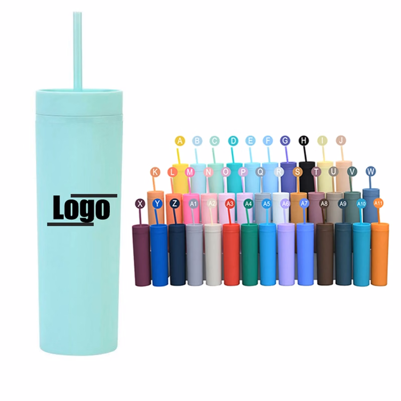 BPA Free Matte 16oz Double Wall Acrylic Plastic Tumbler